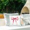 Delicate Pink Bow Outdoor Printed Pillow Design by Amanda Greenwood, 18 x 7 x 18
